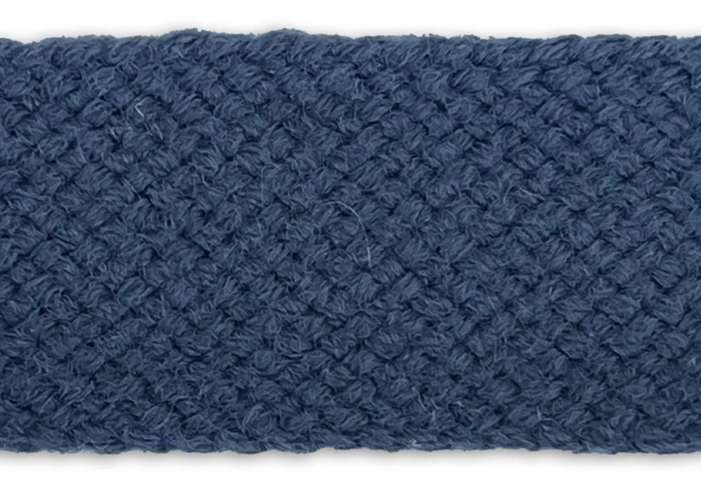 1 1/4" Slate Grey Braided Wool Trim (Made in Japan)