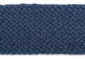 1 1/4" Slate Grey Braided Wool Trim (Made in Japan)