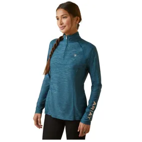 10046132 Ariat Women's Laguna 1/4 Zip Top - Reflecting Pond