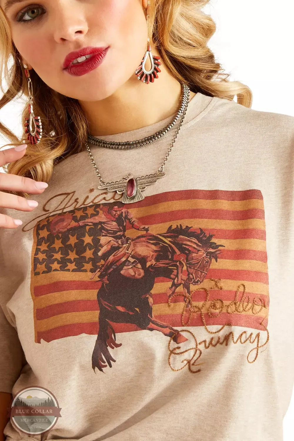 10048669 Rodeo Quincy Flag T-Shirt