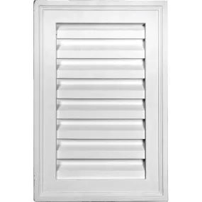 12'W x 15'H Rectangle Urethane Gable Vent Louver, Non-Functional