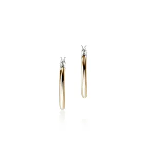 14K Gold and Sterling Silver Essential Hoop Earring | 18mm