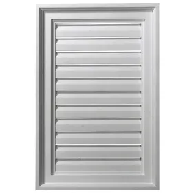 16'W x 20'H Rectangle Urethane Gable Vent Louver, Functional