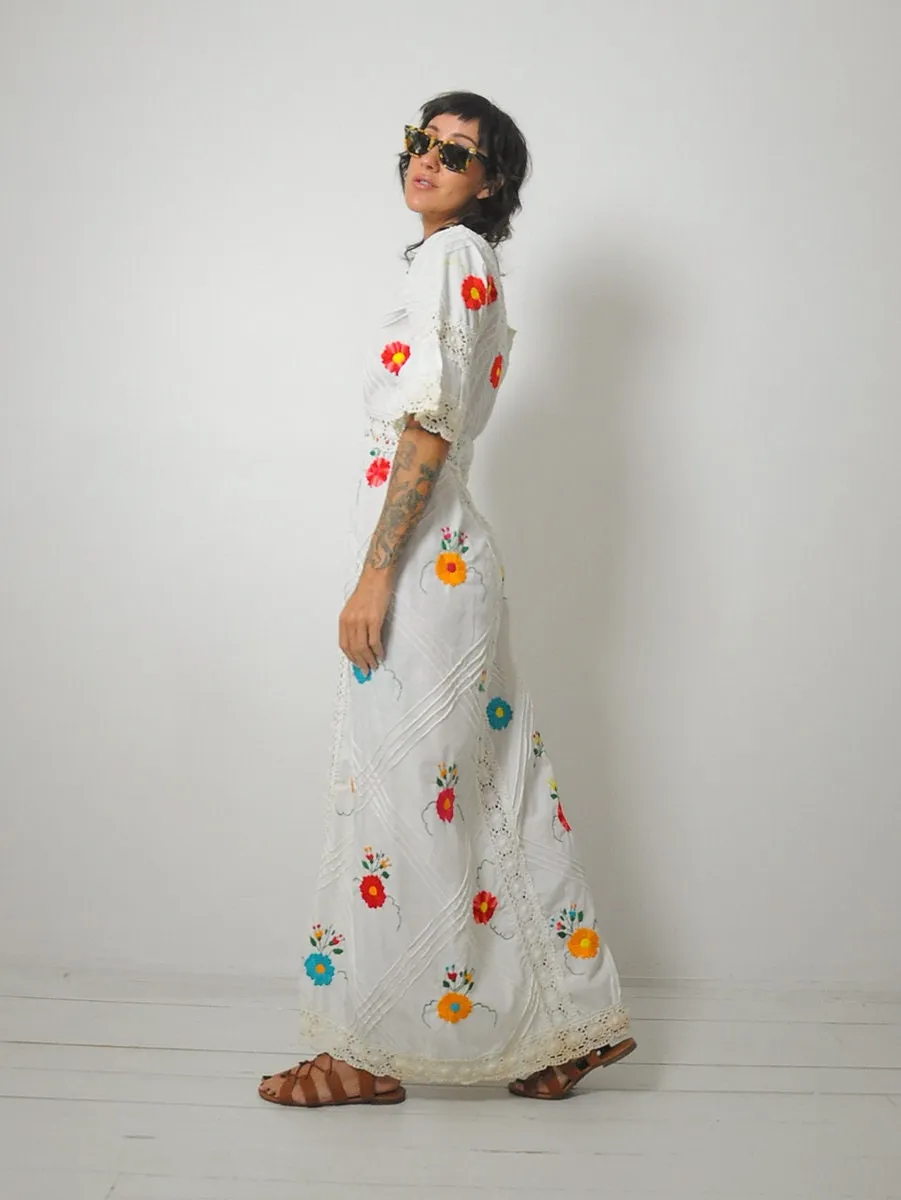 1970's Callista Embroidered Dress