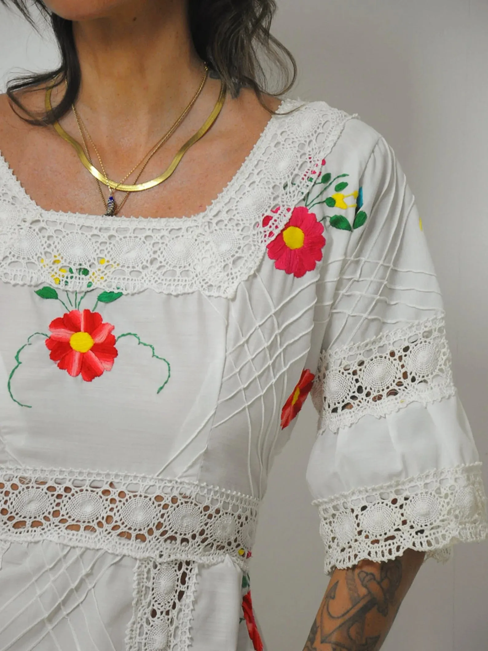 1970's Callista Embroidered Dress