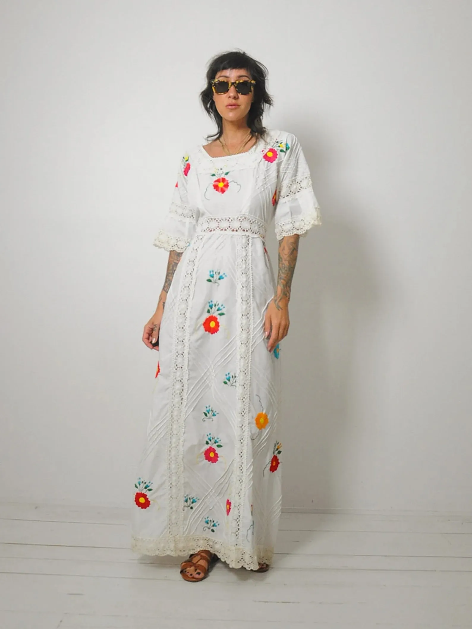 1970's Callista Embroidered Dress