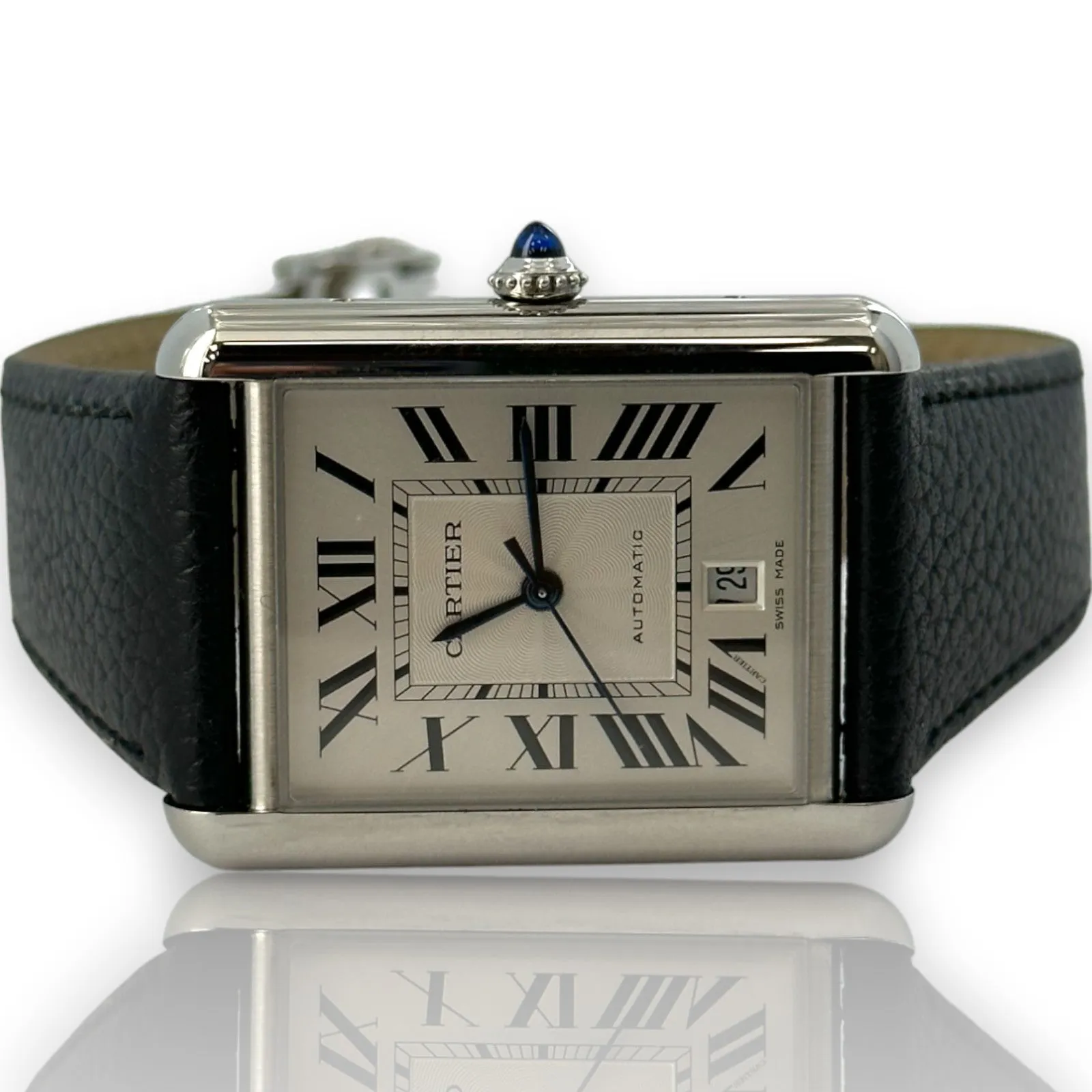 2022 Cartier Tank Must XL 4324 31mm Steel Watch Box & Papers