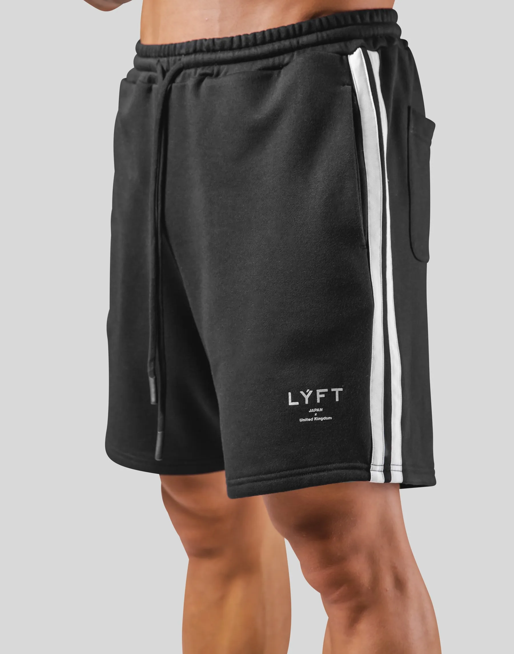 2Line Sweat Shorts - Black