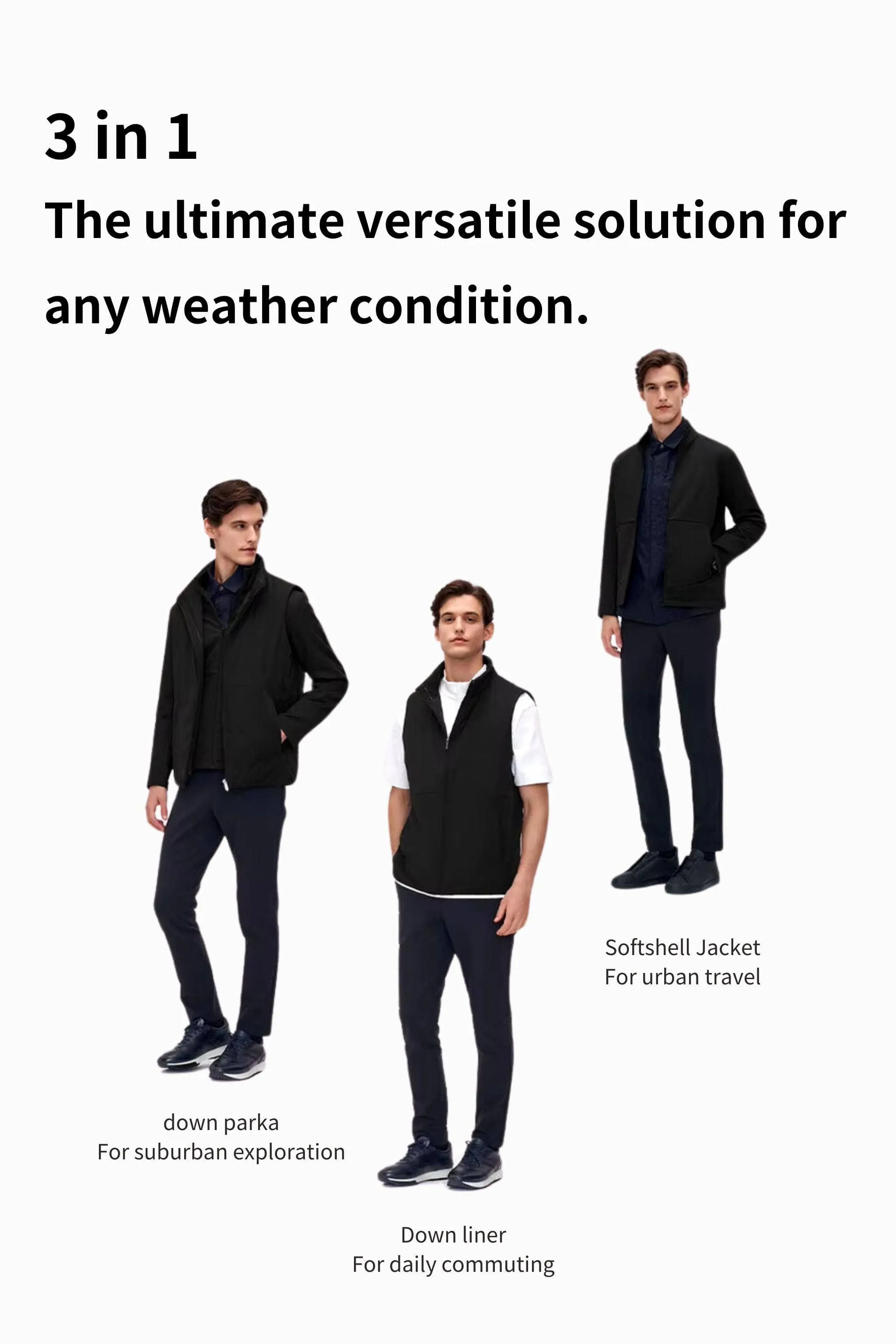 3-in-1 Standing Collar Jacket