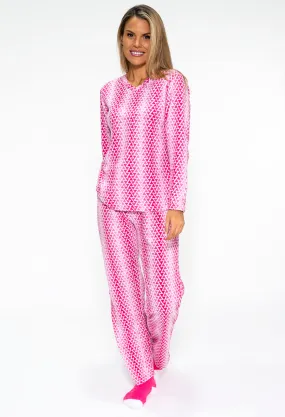 3 piece microfleece ZIGZAG print pyjama set with plush socks