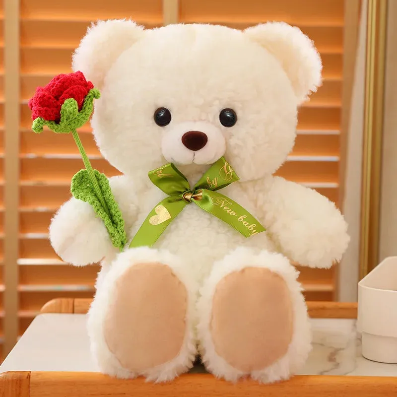 40cm Kawaii Teddy Bear for Valentines Day Gift Teddy Bears Stuffed Animal Rose Bear Doll Girlfriend Couple Valentine's Day Gifts