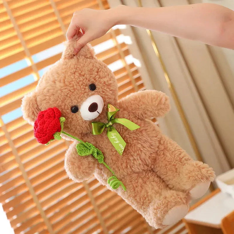 40cm Kawaii Teddy Bear for Valentines Day Gift Teddy Bears Stuffed Animal Rose Bear Doll Girlfriend Couple Valentine's Day Gifts