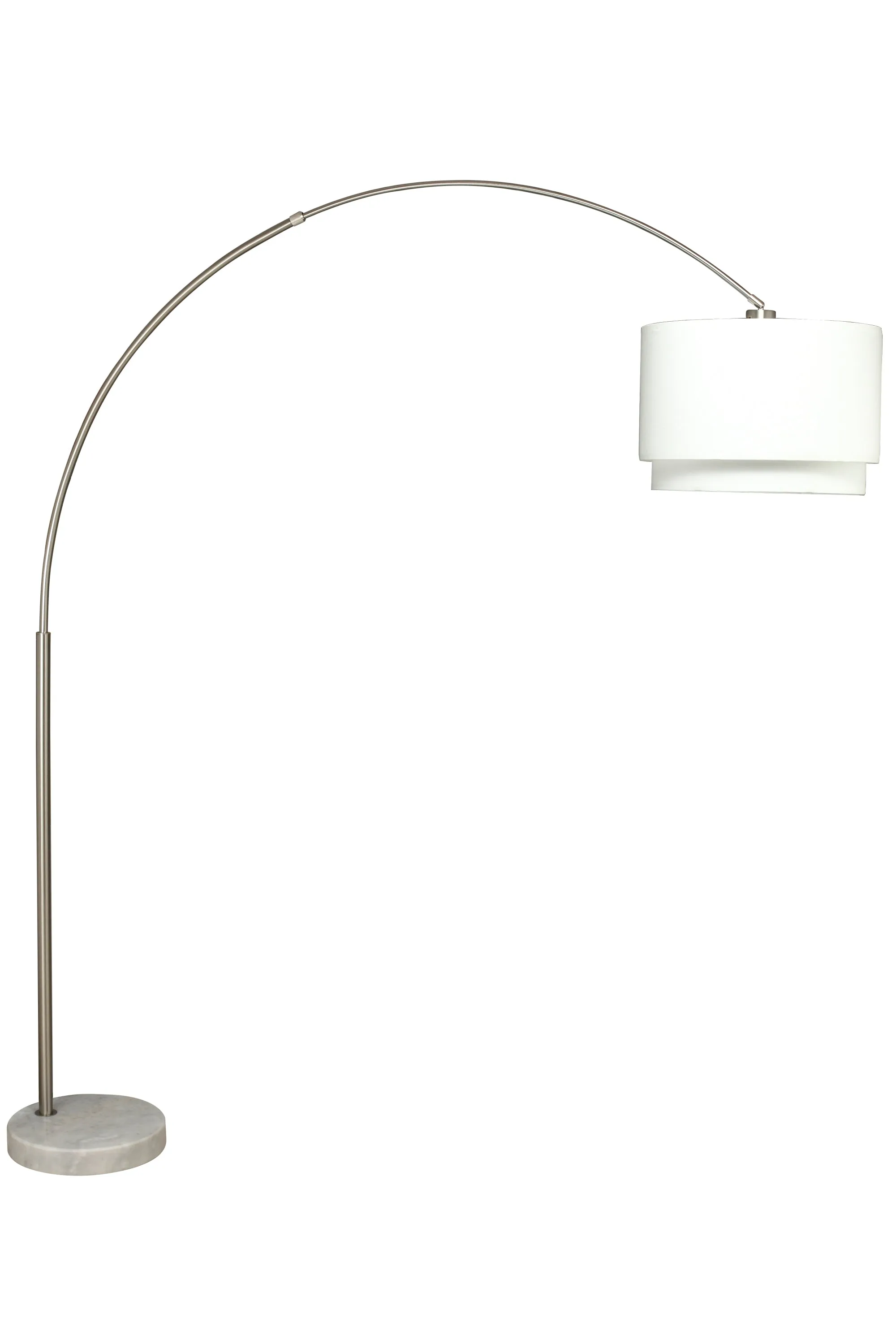 81"H DOUBLE SHADE MARBLE BASE FLOOR LAMP  (3.65/43.20)