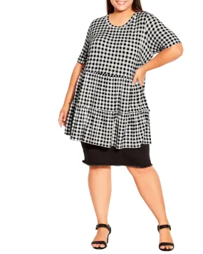 Abigail Gingham Tunic | Black / White