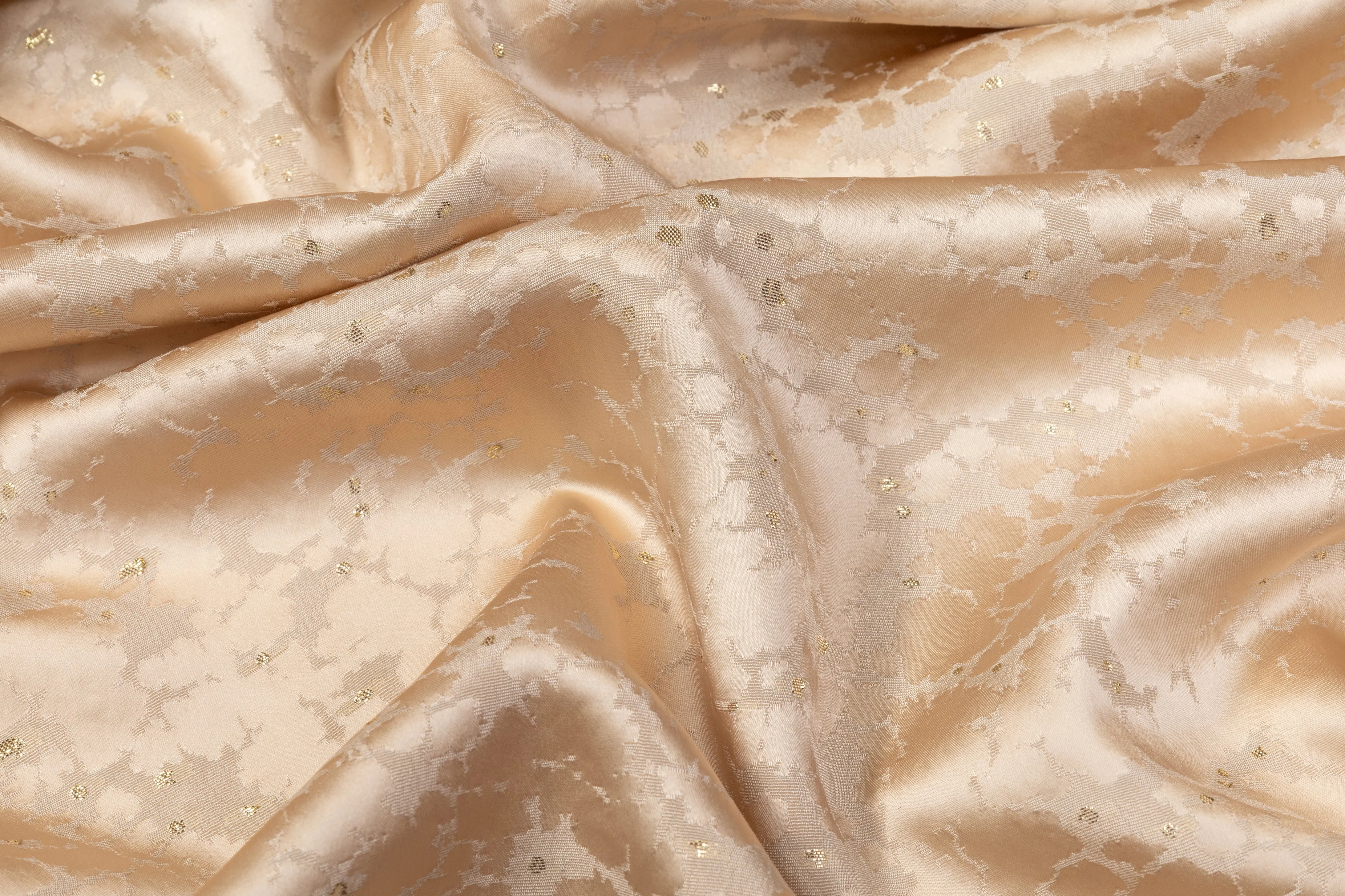 Abstract Italian Metallic Jacquard - Champagne