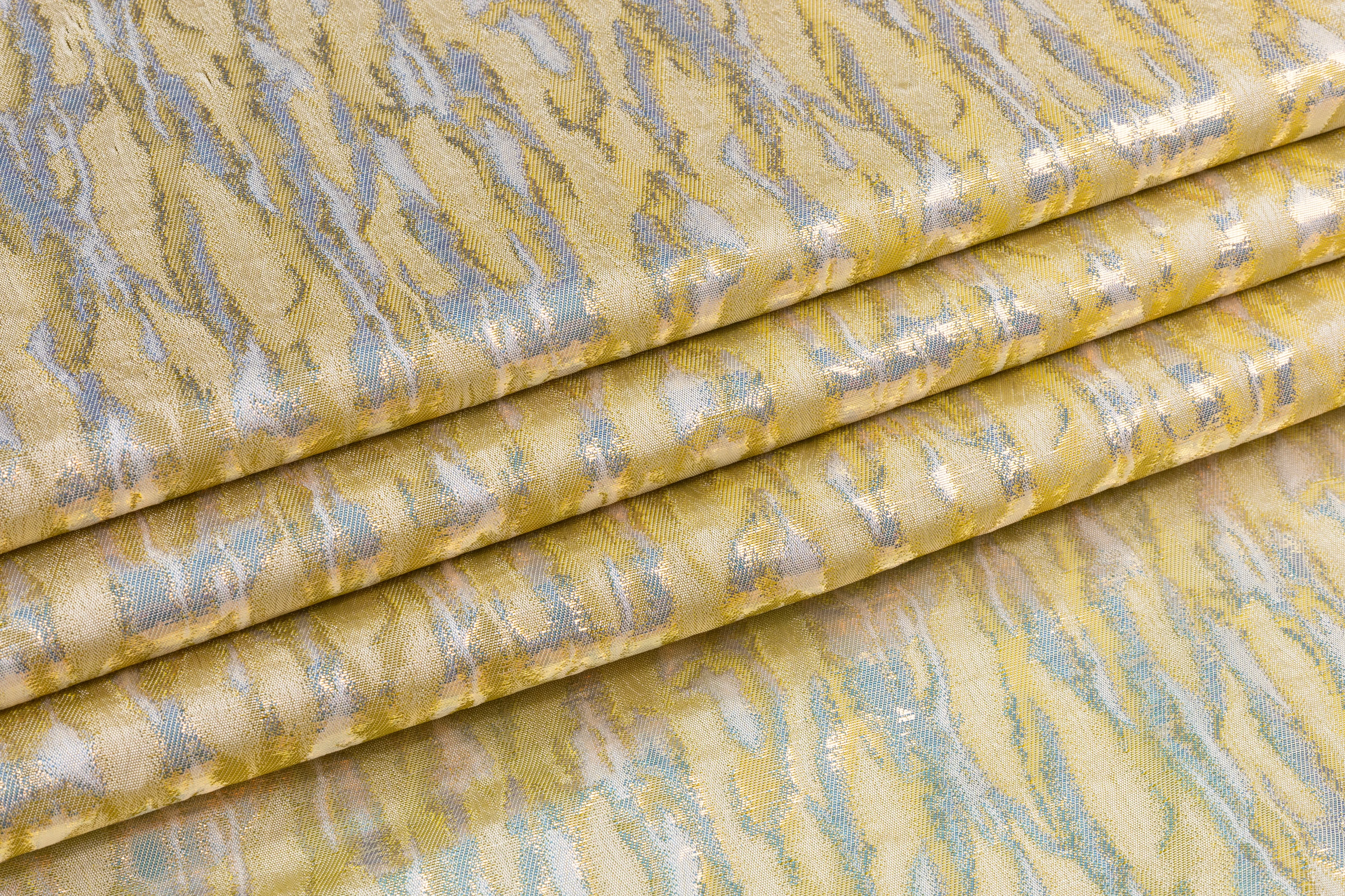 Abstract Metallic French Brocade - Gold