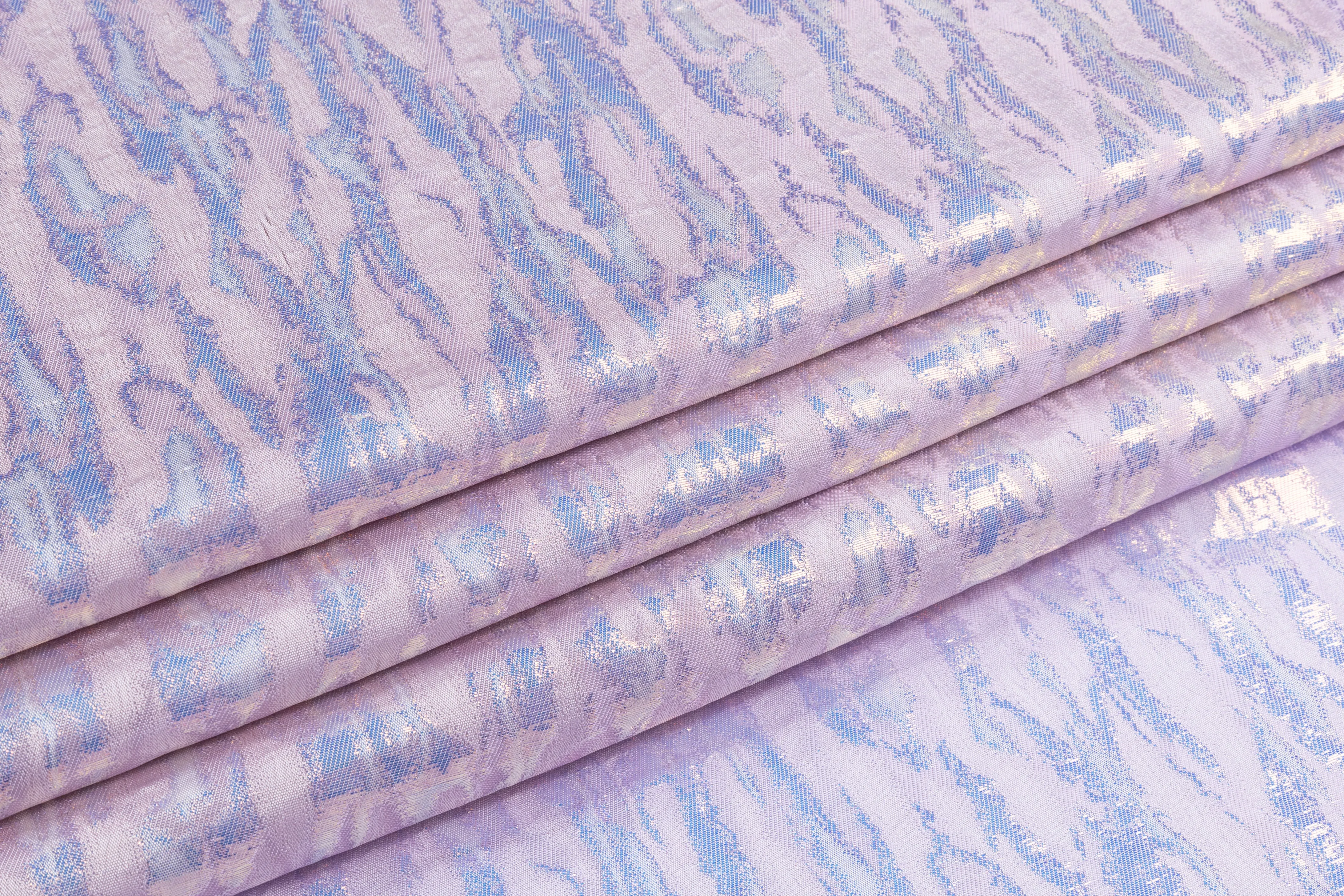 Abstract Metallic French Brocade - Lilac