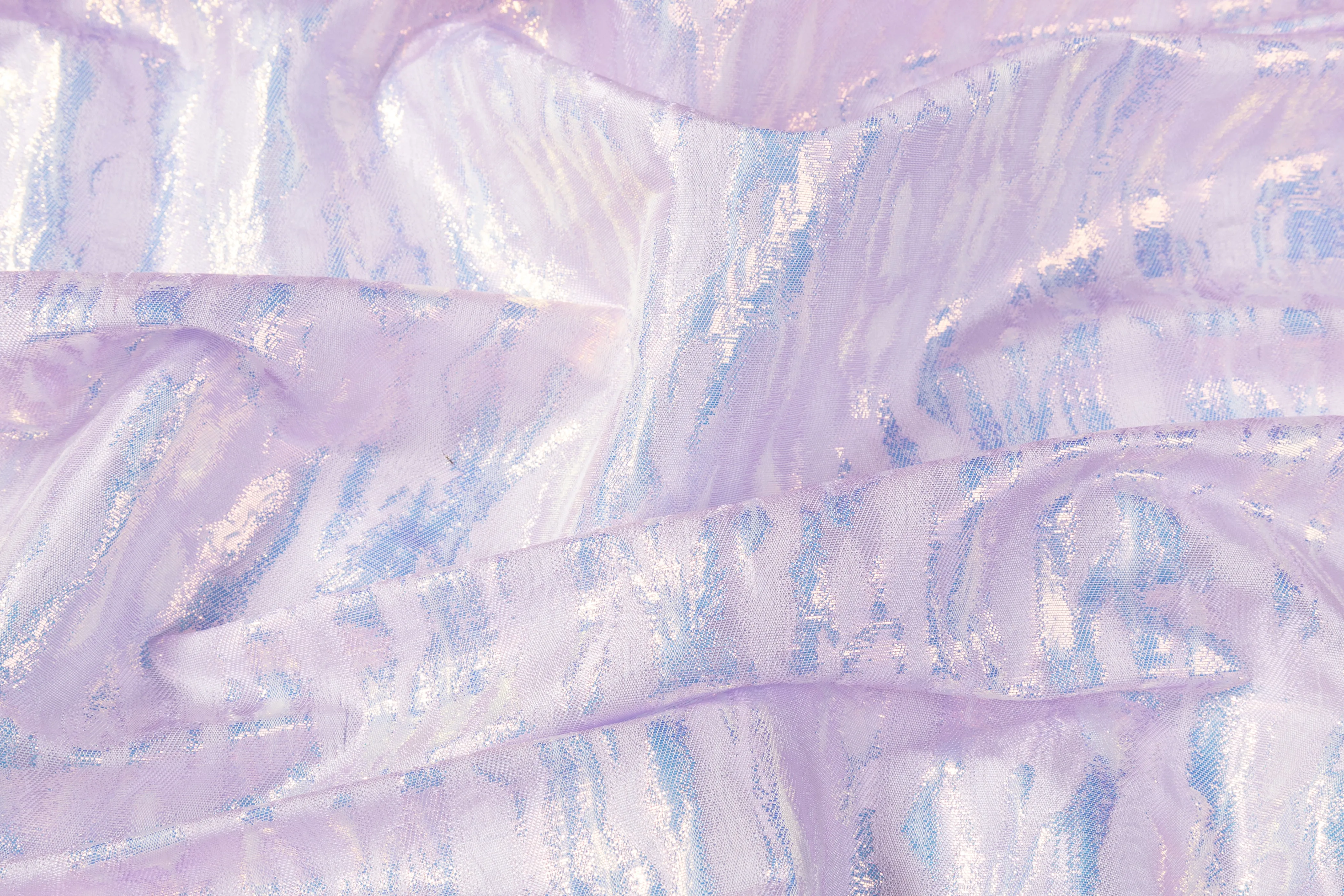 Abstract Metallic French Brocade - Lilac