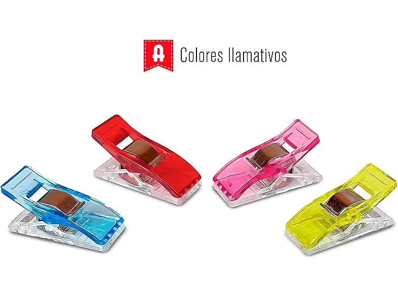 Accesorio costura - Alfa Pinzas, 12 unidades, Multicolor