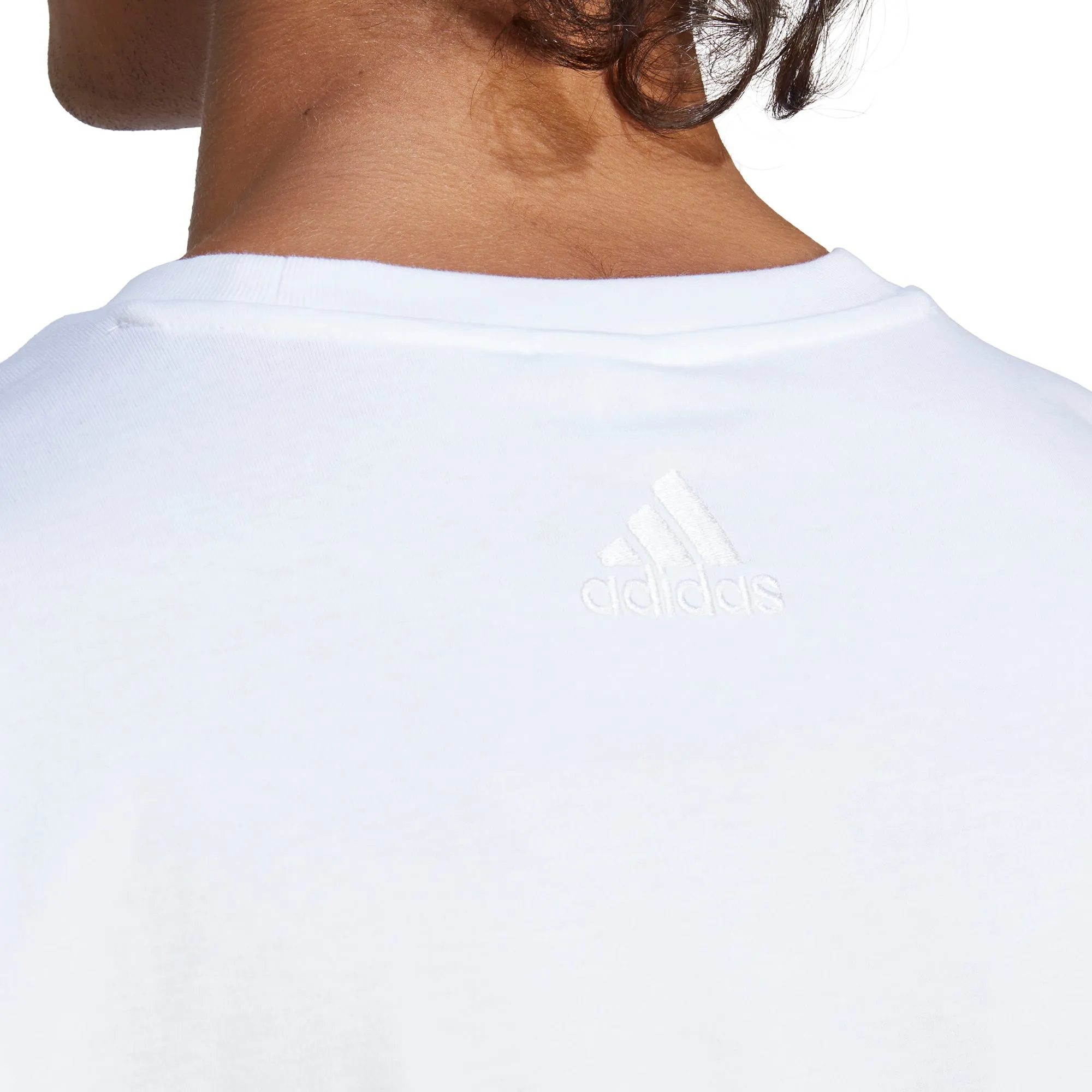 adidas Essentials Big Logo Short Sleeve Mens Top - White