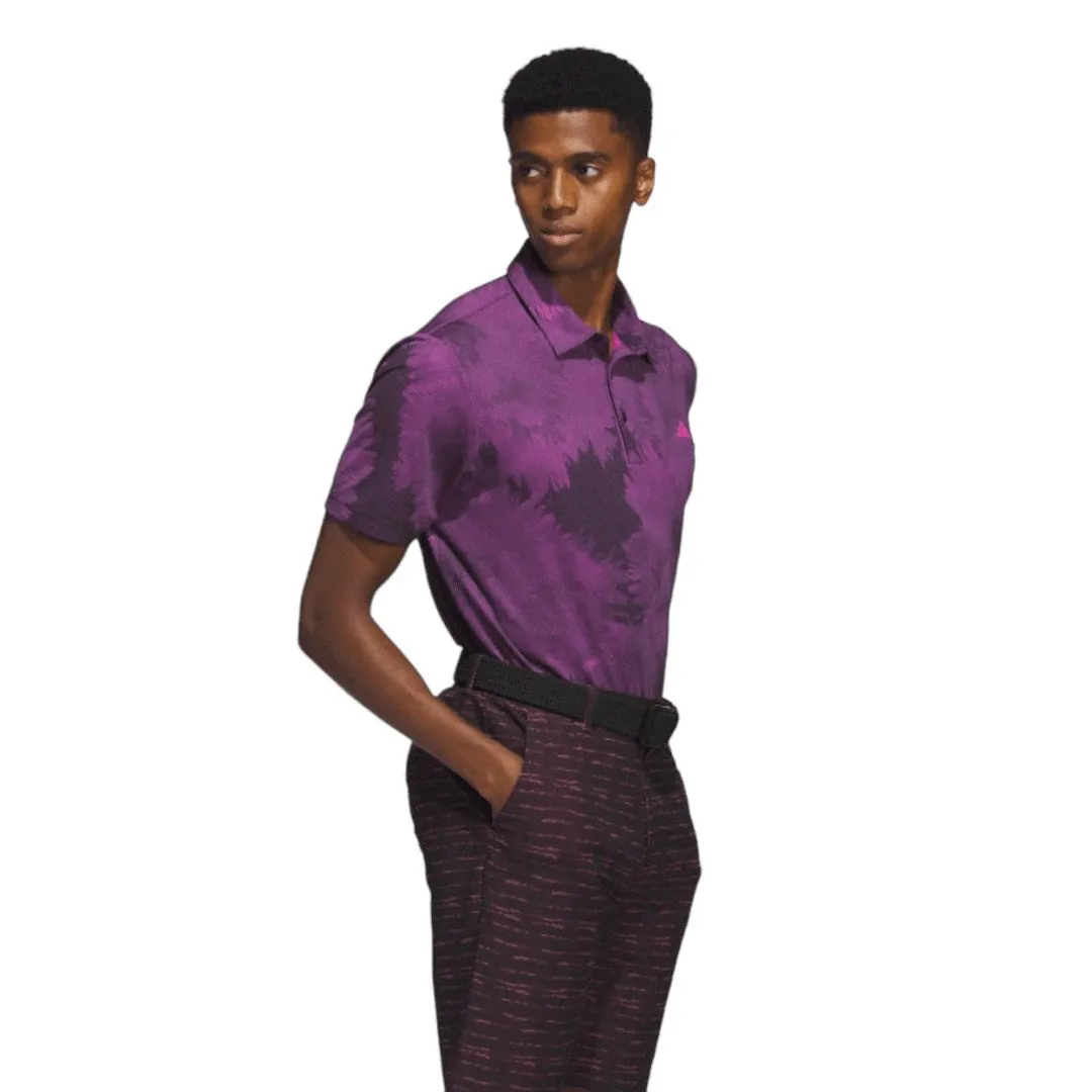 adidas Flower Mesh Print Golf Polo Shirt HS7618