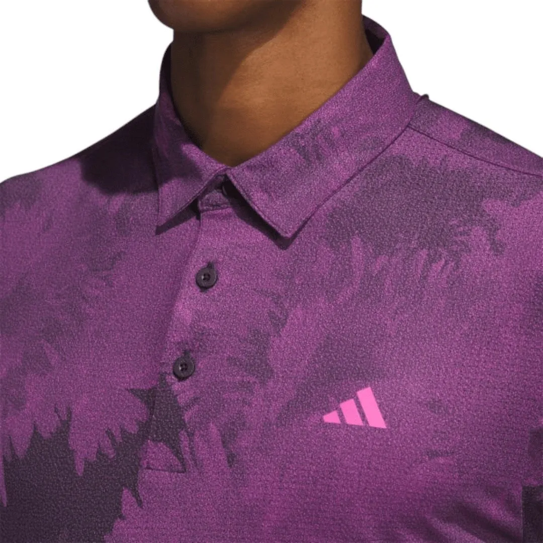 adidas Flower Mesh Print Golf Polo Shirt HS7618