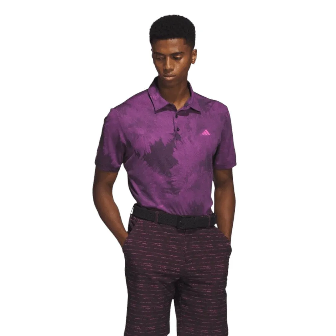 adidas Flower Mesh Print Golf Polo Shirt HS7618