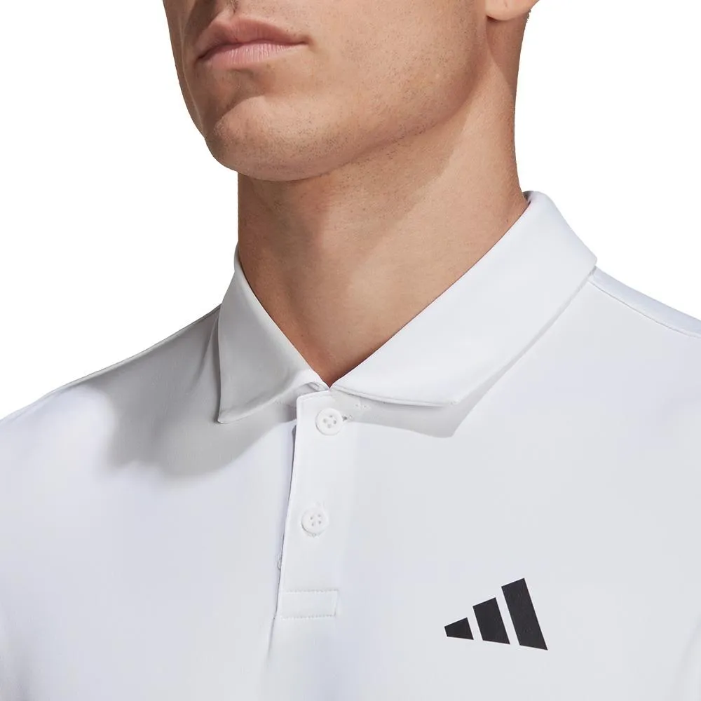 adidas Men's Club 3 Stripe Polo - White