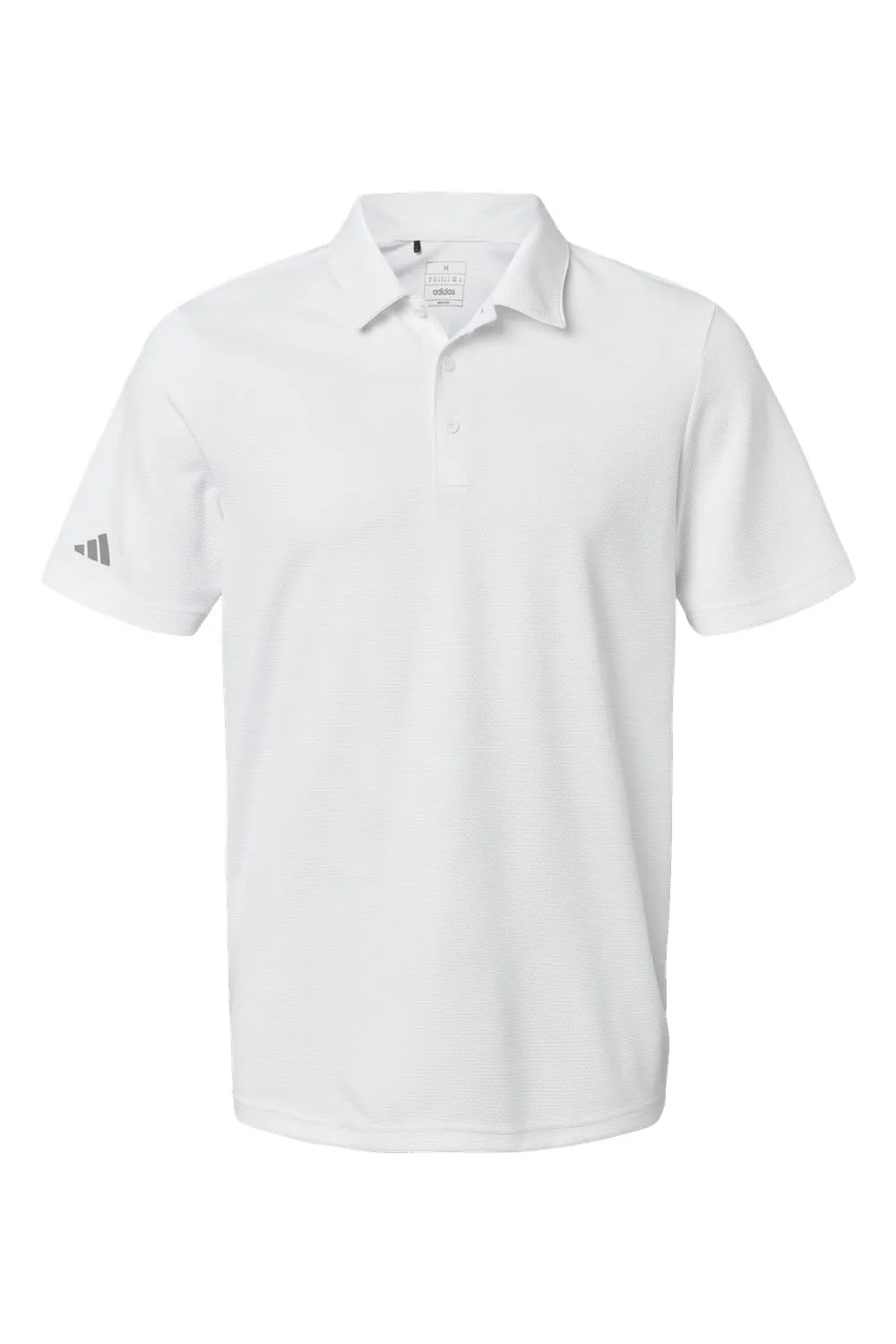 Adidas Mens Micro Pique Short Sleeve Polo Shirt - White - NEW