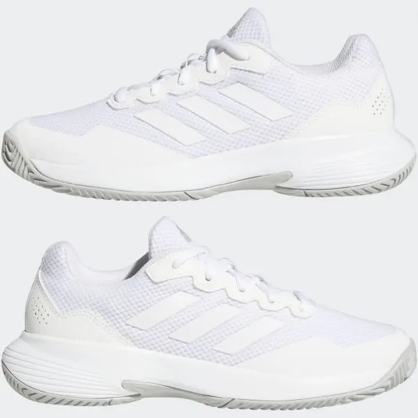 Adidas Women's Gamecourt 2.0 Tennis Shoes - Cloud White / Grey Two