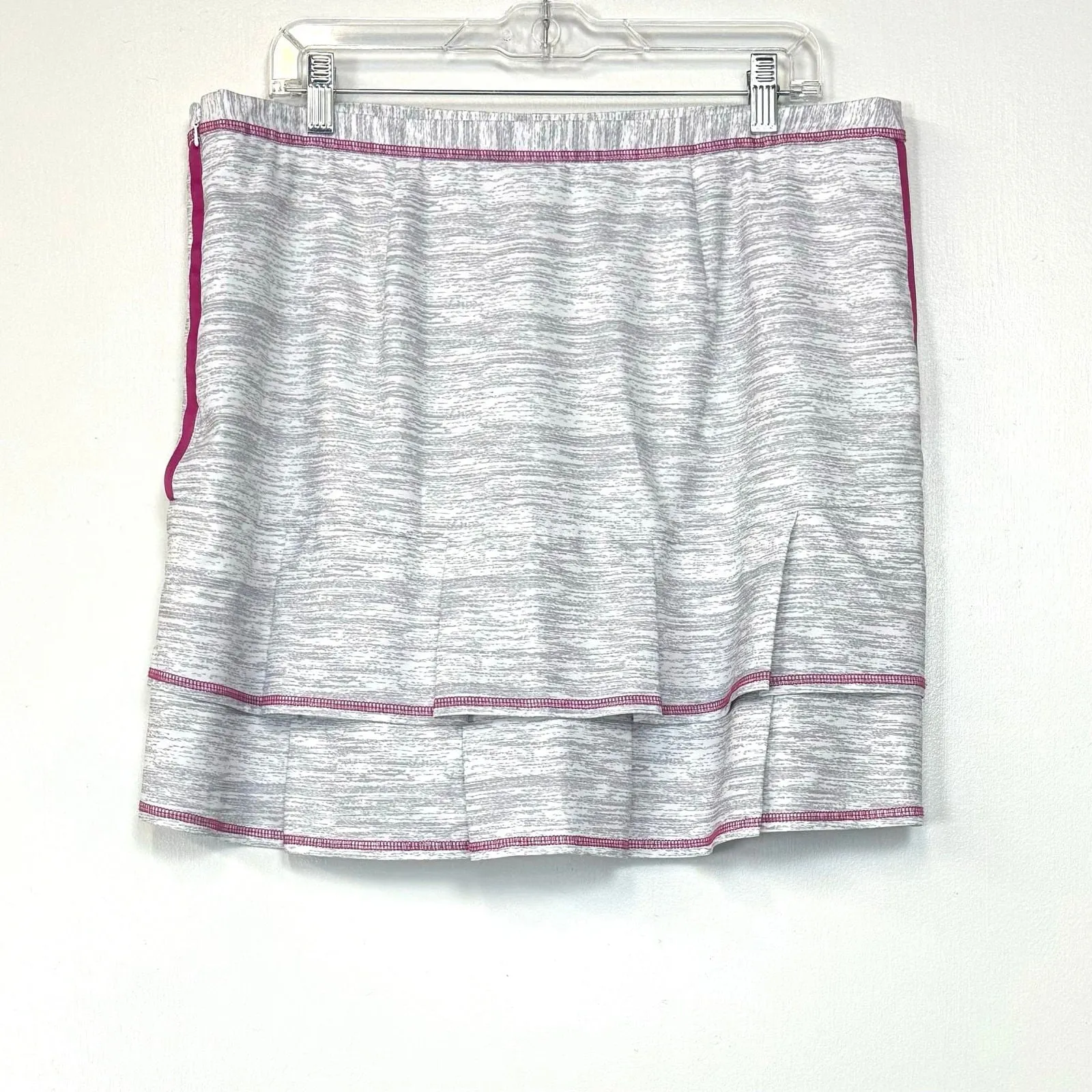 Adidas | Womens Tennis Skirt | Color: White/Silver/Pink | Size: 14 | Pre-Owned