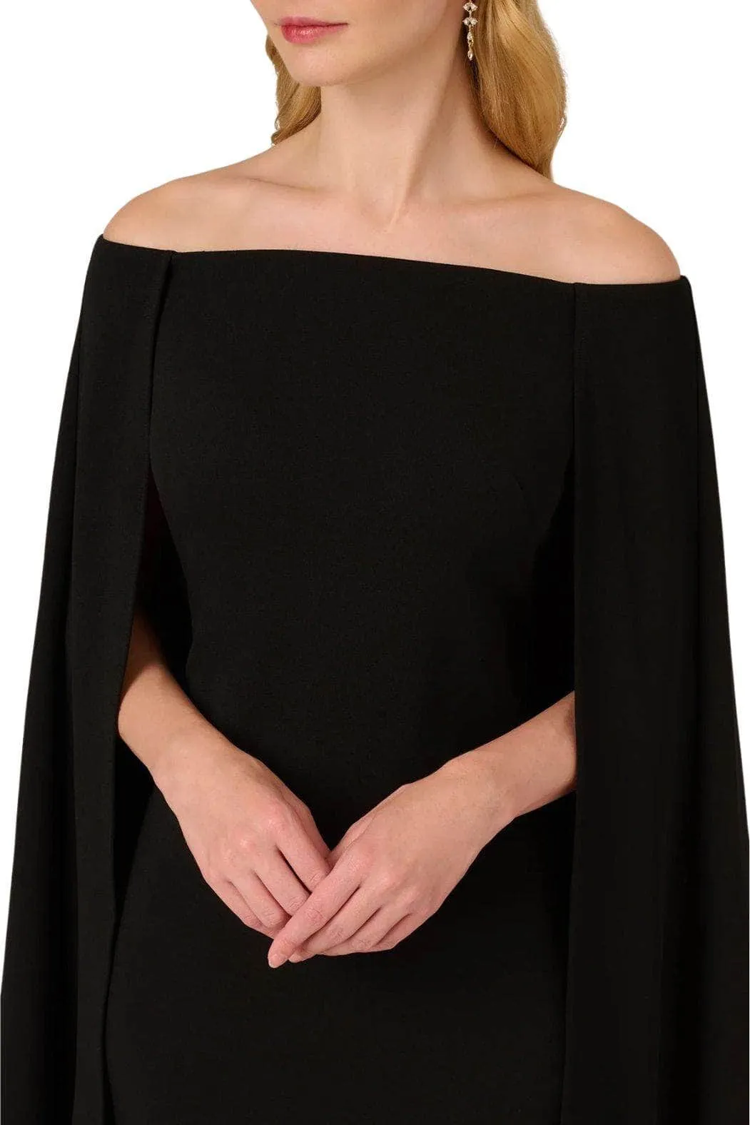 Adrianna Papell AP1D104995 - Off Shoulder Cape Dress