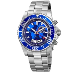 Akribos Xxiv Blue Dial Stainless Steel Men's Watch AK955SSBU