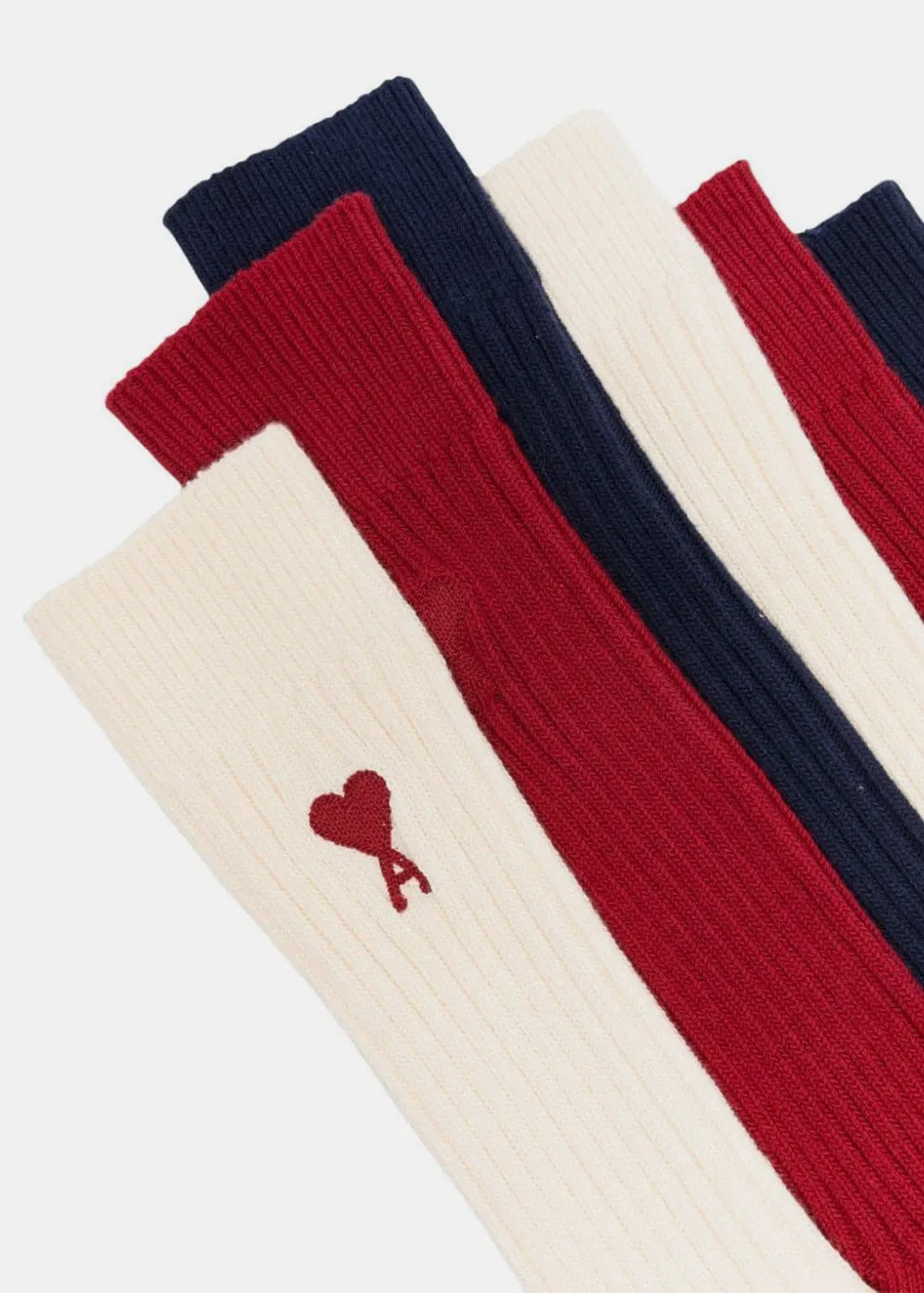 Ami De Coeur Intarsia-Knit Socks (Pack Of Three)