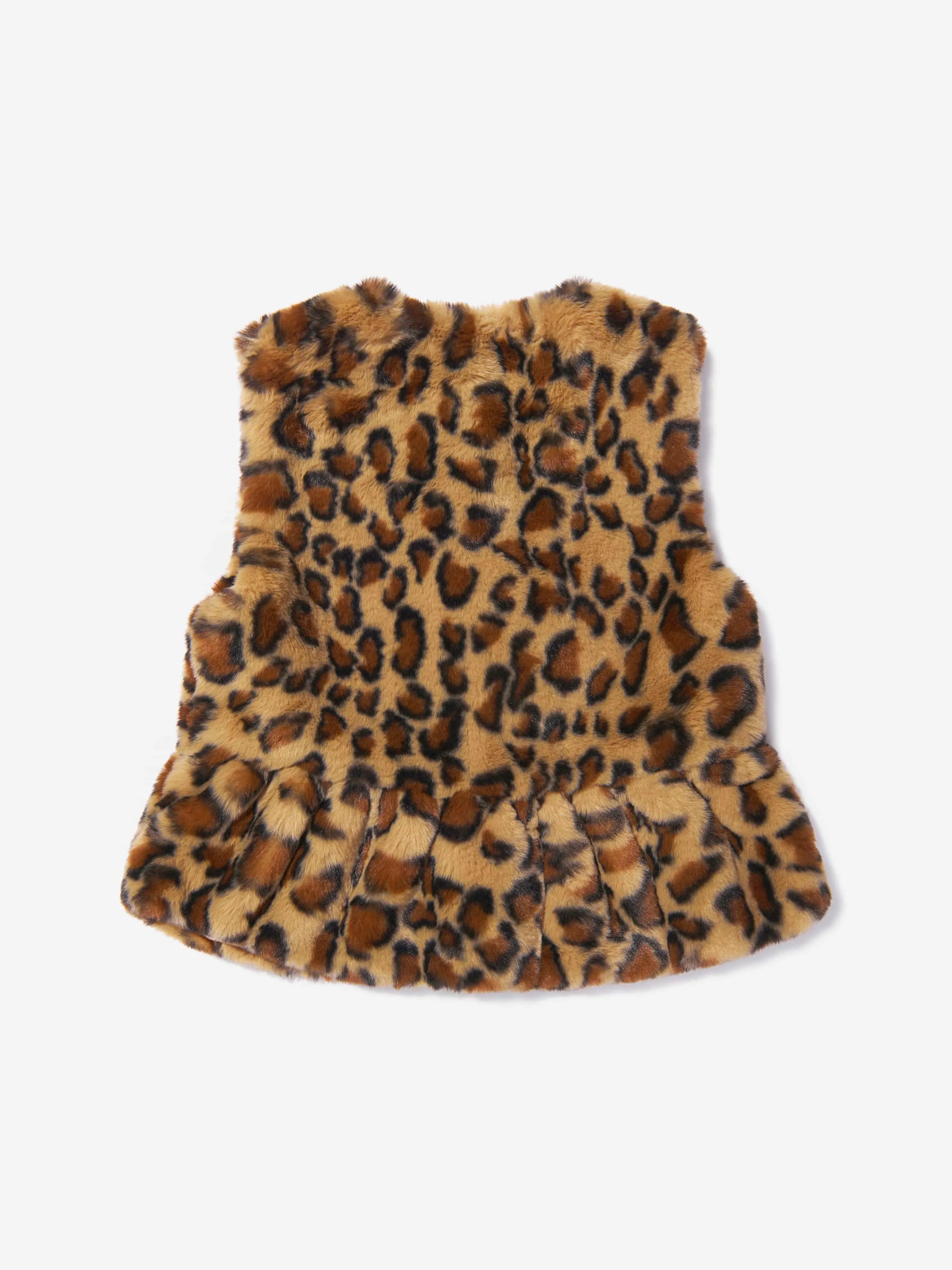 Angels Face Girls Jill Faux Fur Leopard Gilet