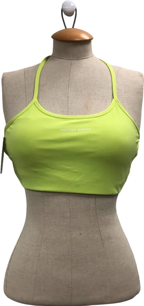 Another Version Green Strappy Sports Bra UK L