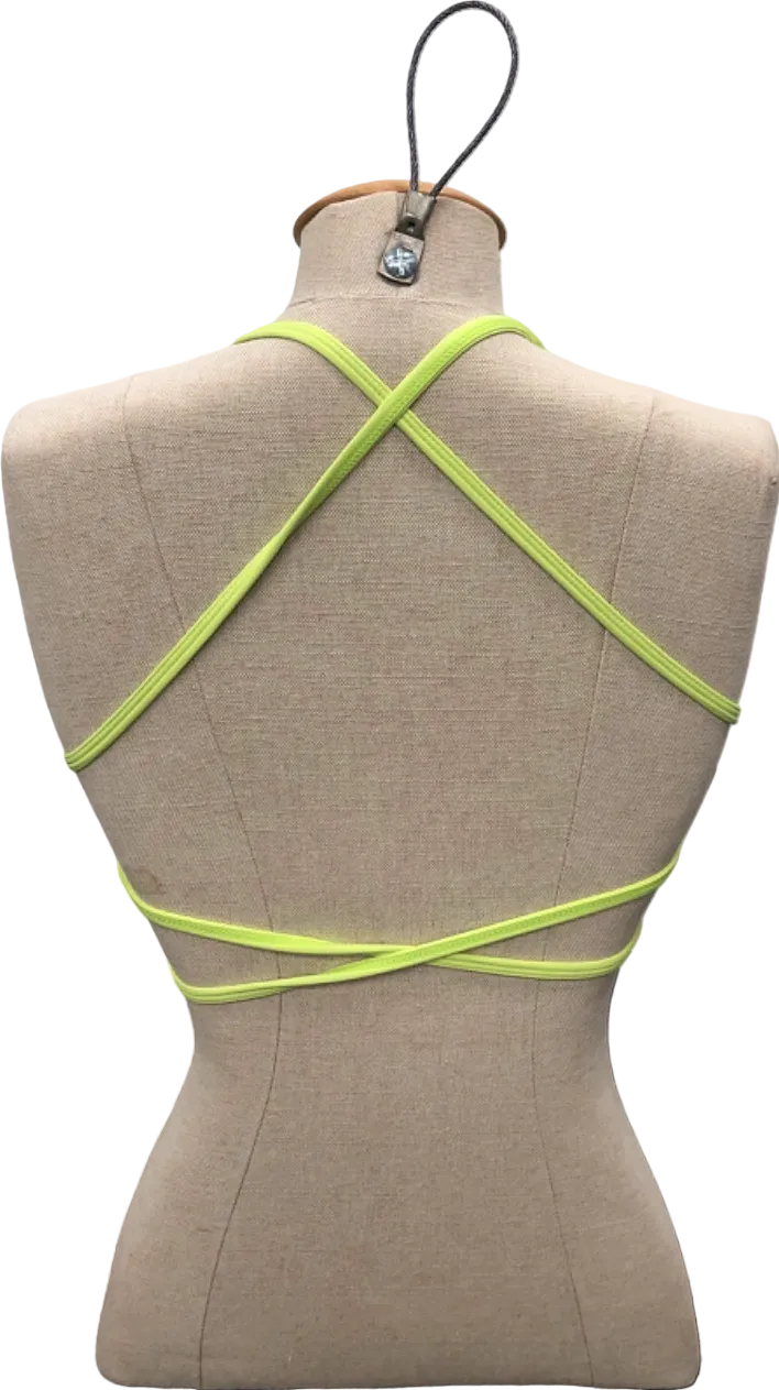 Another Version Green Strappy Sports Bra UK L