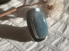 Aquamarine Dinah Ring - Rectangle (US 8)