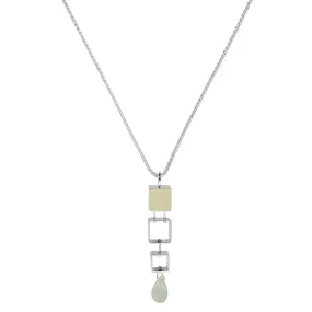 Ashka Dymel Tumbling Mini Square Briolette Drop Necklace