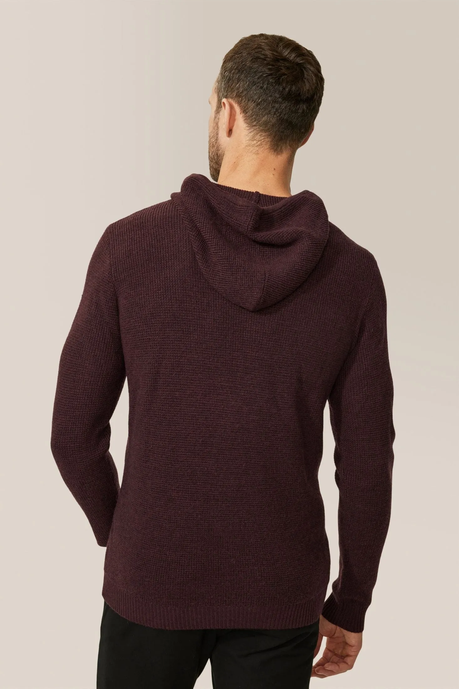 Aspire Waffle-Stitch Hoodie | Merino Wool