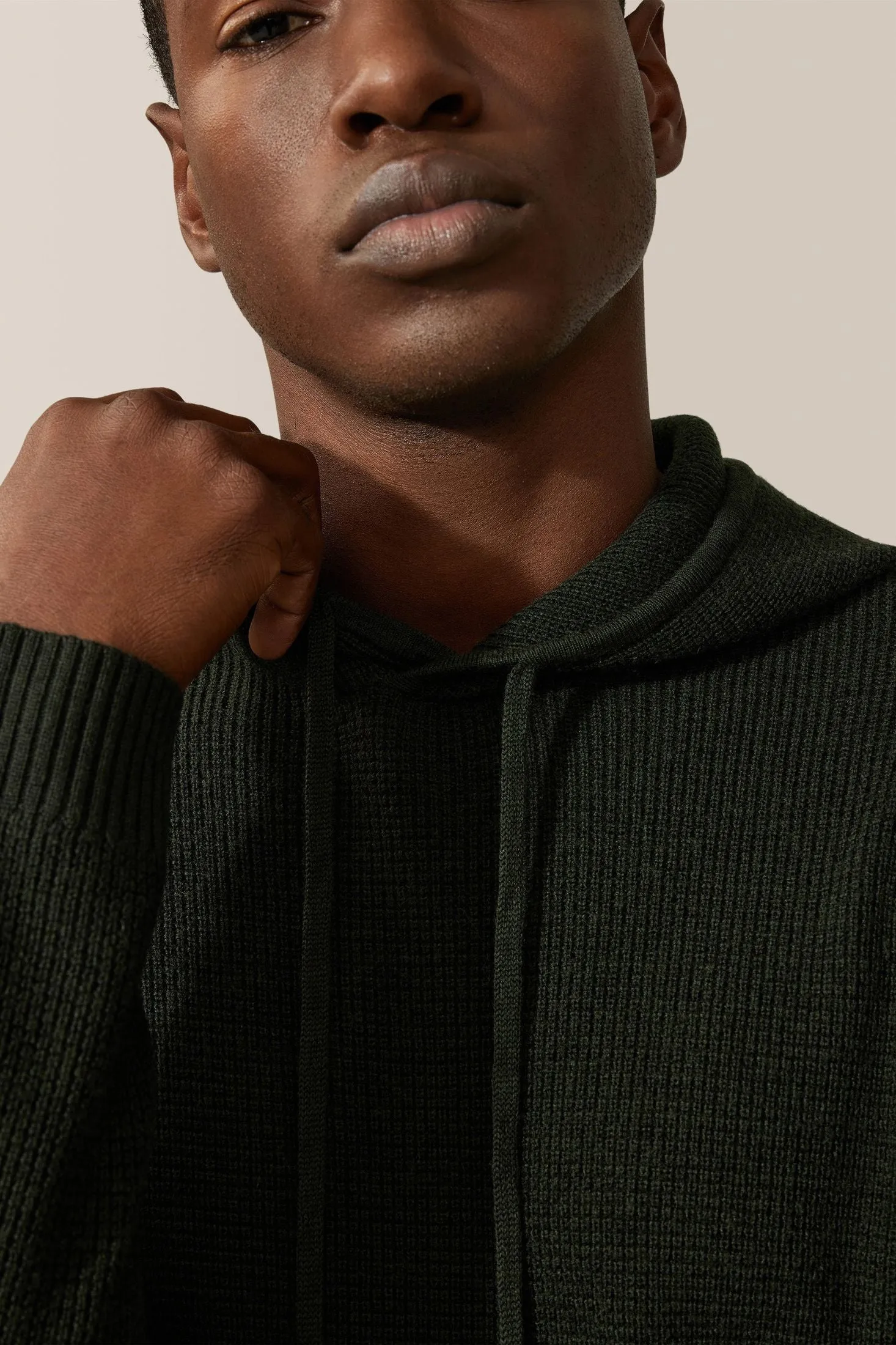 Aspire Waffle-Stitch Hoodie | Merino Wool