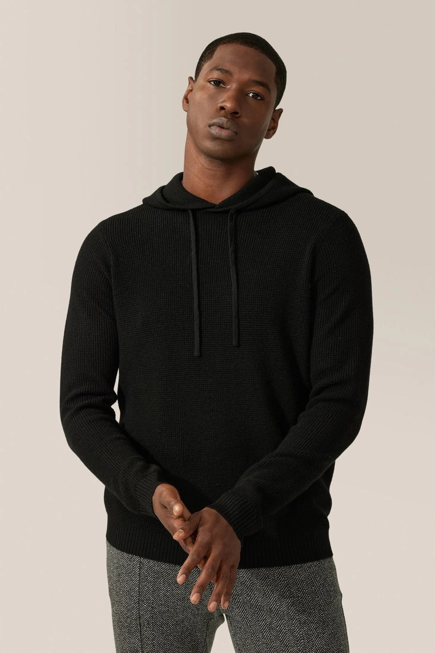 Aspire Waffle-Stitch Hoodie | Merino Wool