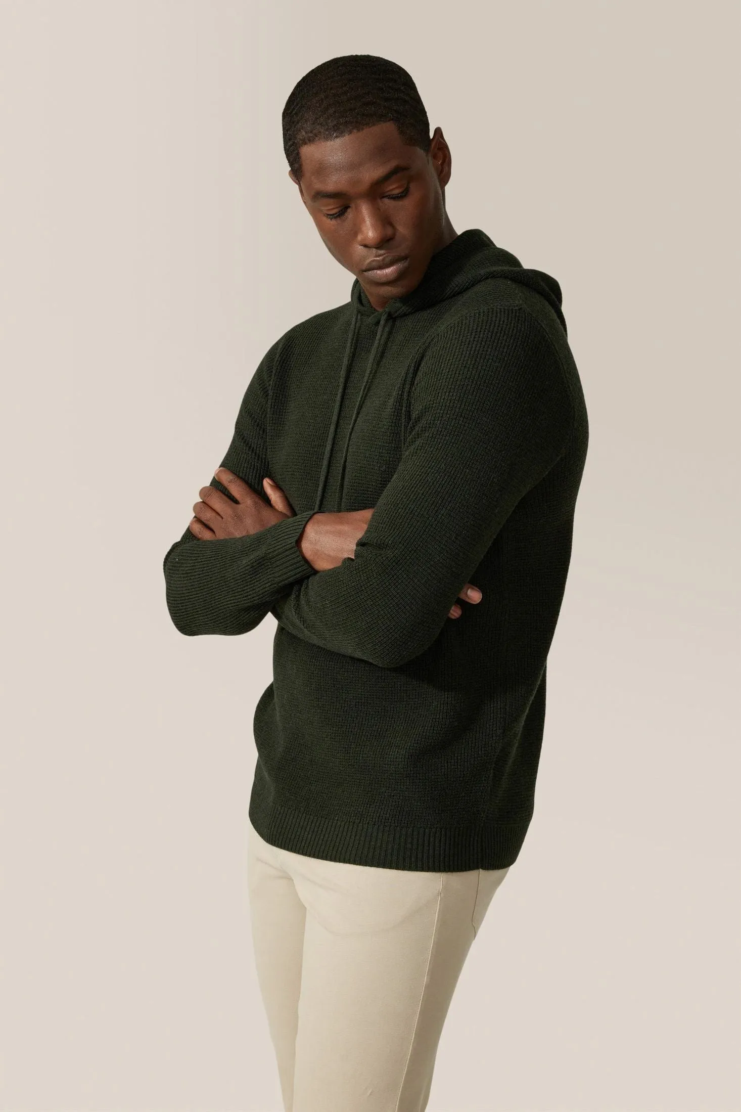 Aspire Waffle-Stitch Hoodie | Merino Wool