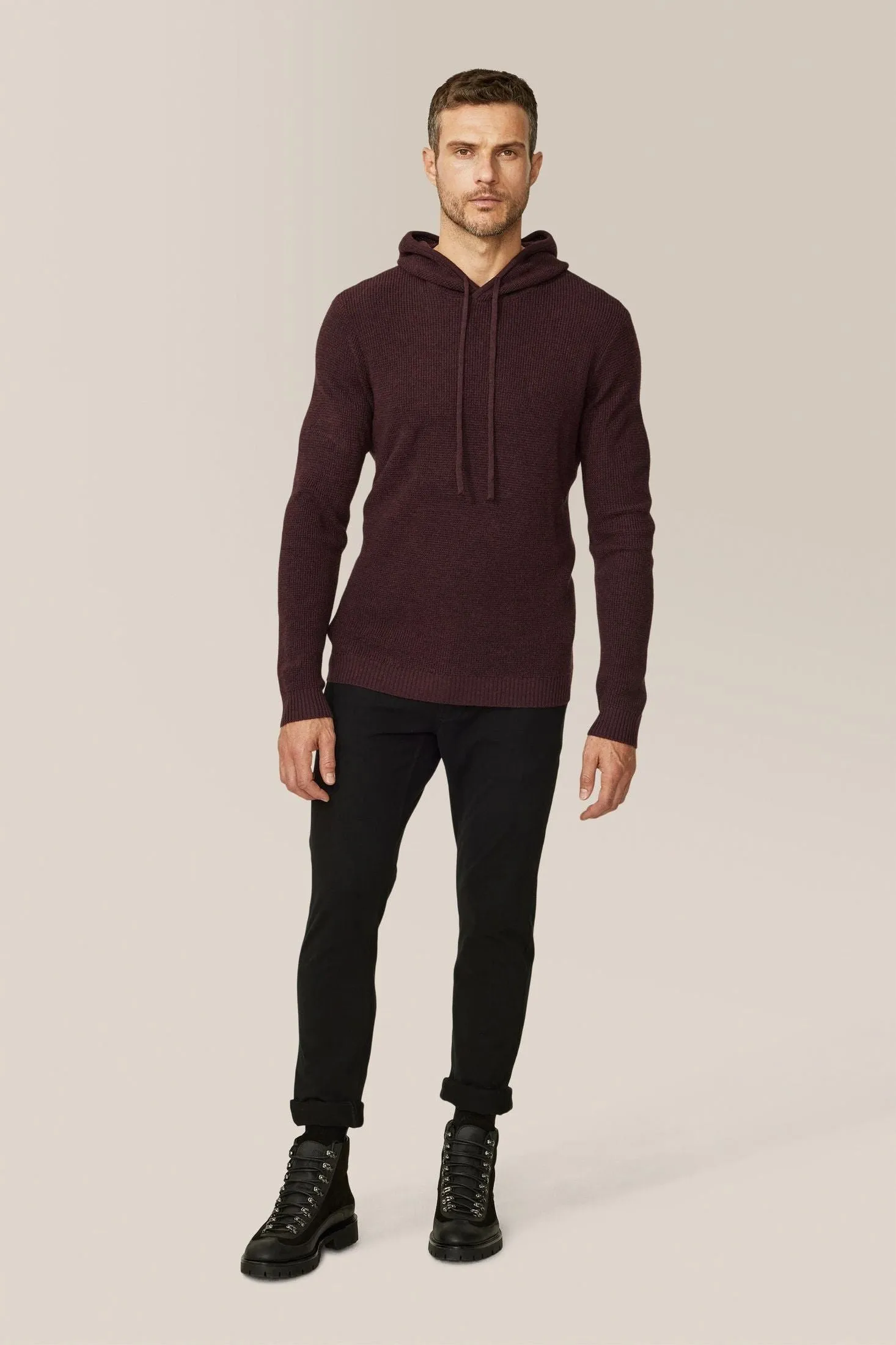 Aspire Waffle-Stitch Hoodie | Merino Wool