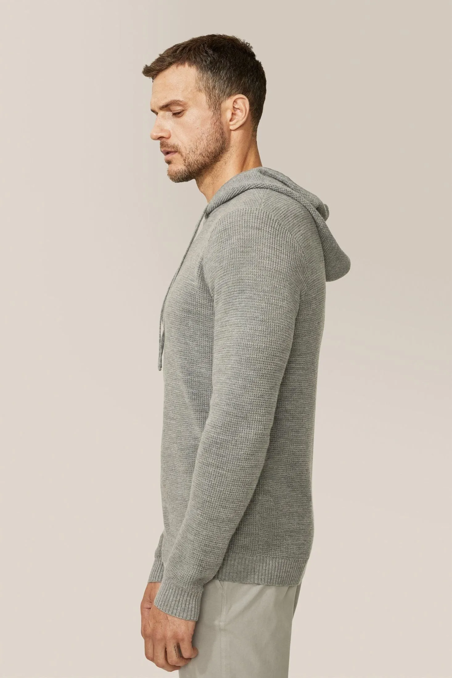 Aspire Waffle-Stitch Hoodie | Merino Wool