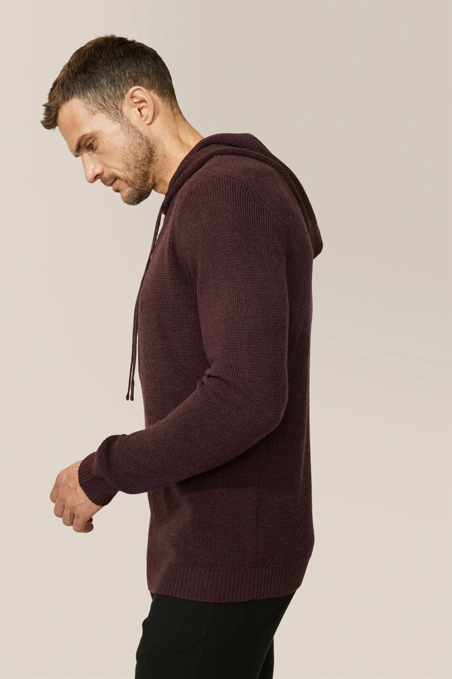 Aspire Waffle-Stitch Hoodie | Merino Wool