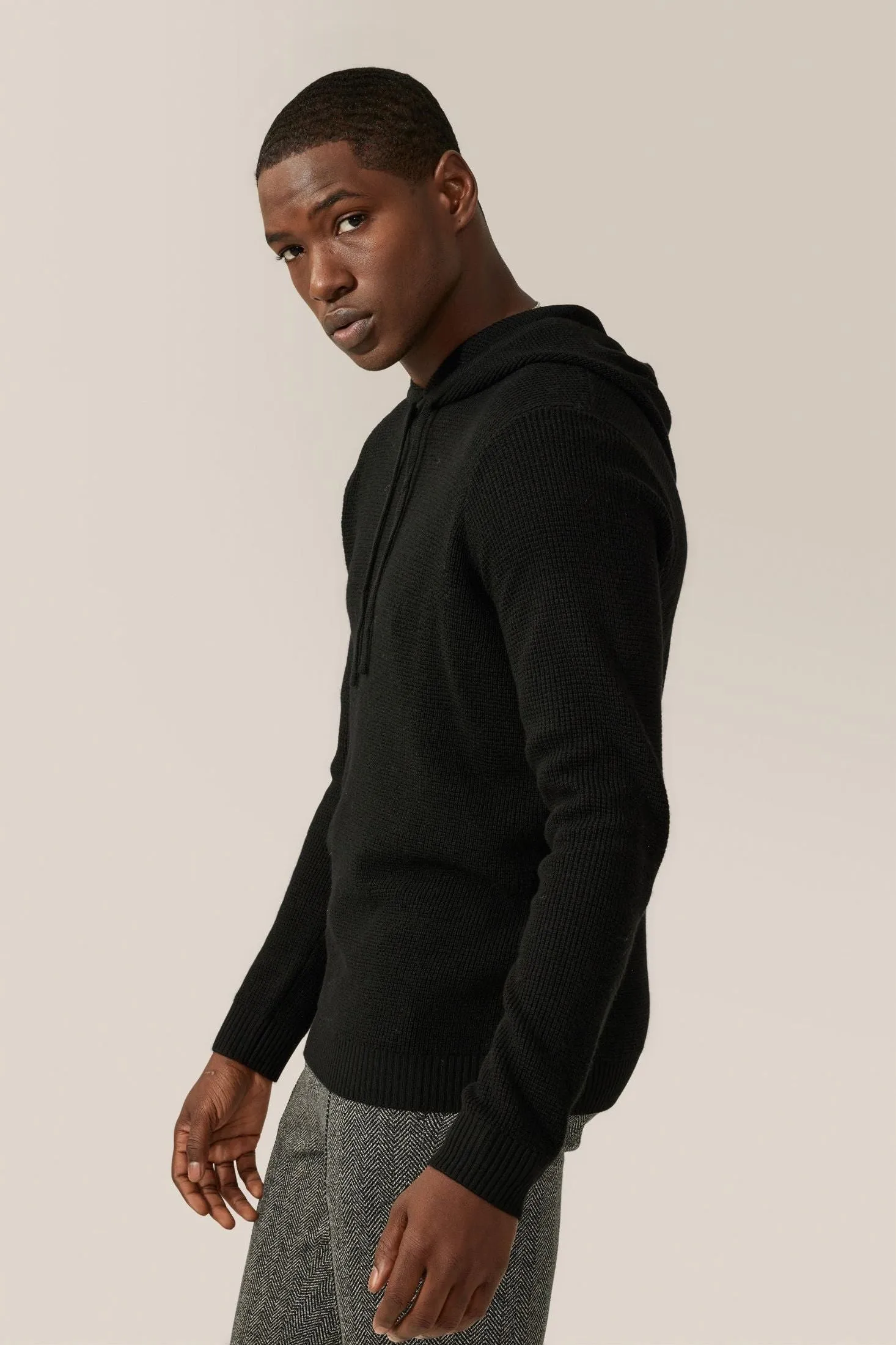 Aspire Waffle-Stitch Hoodie | Merino Wool