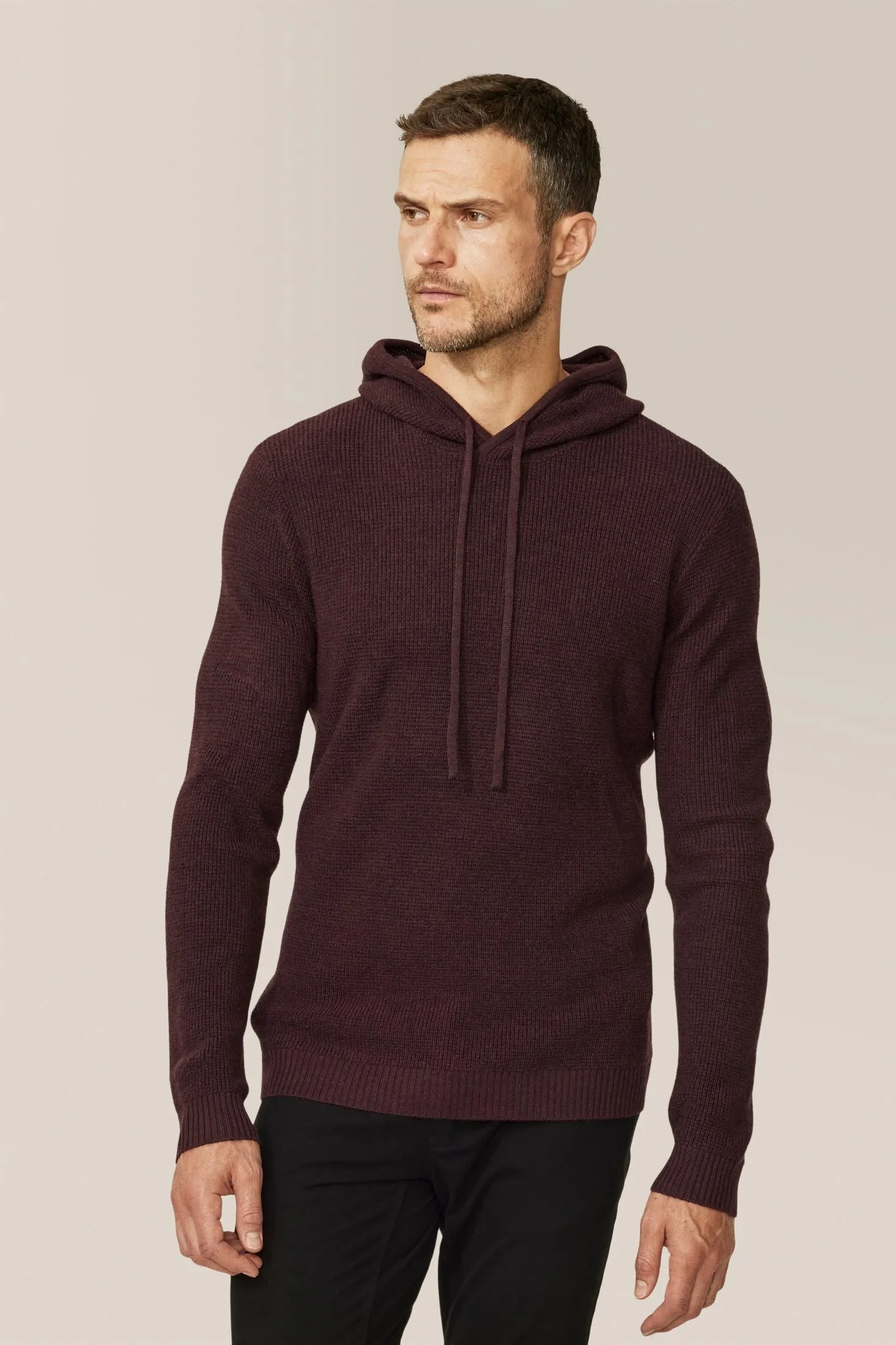 Aspire Waffle-Stitch Hoodie | Merino Wool