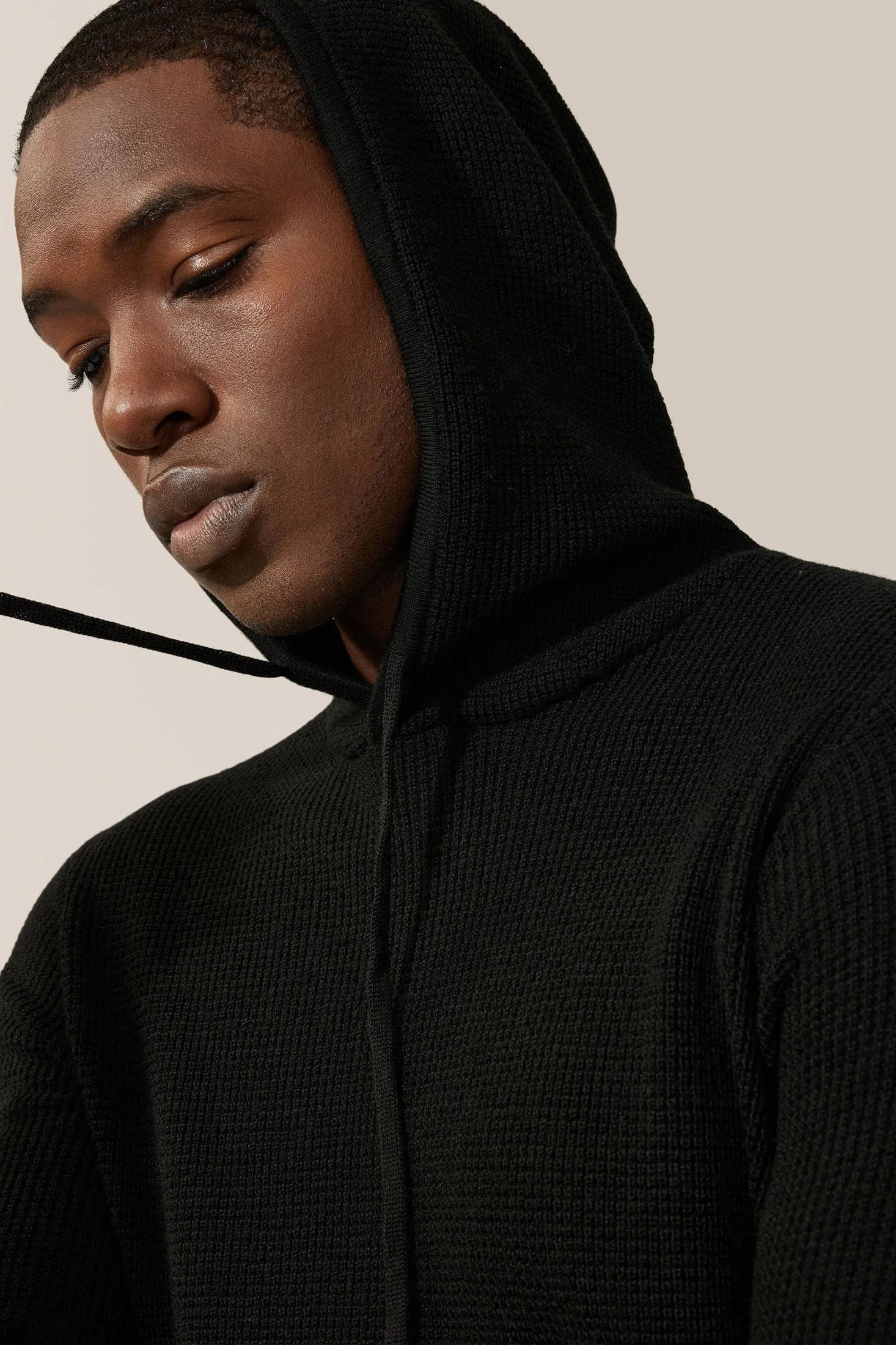 Aspire Waffle-Stitch Hoodie | Merino Wool