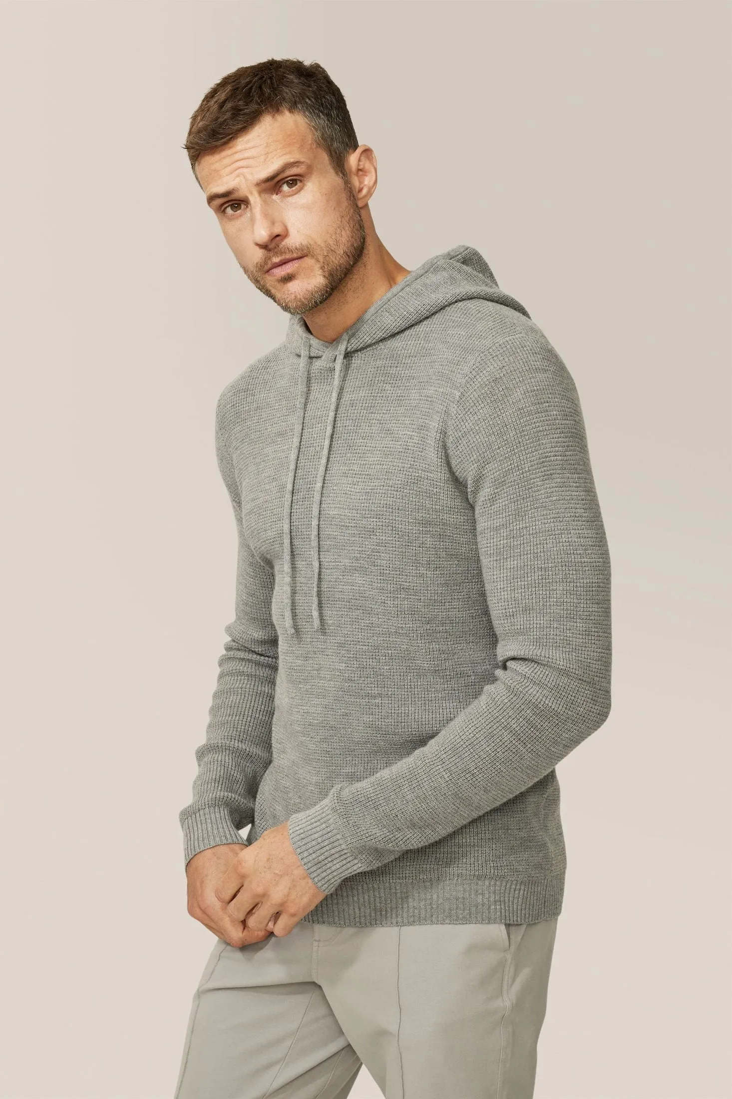 Aspire Waffle-Stitch Hoodie | Merino Wool